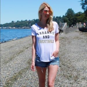 Cabanas and Cocktails🍹 flowy graphic T-shirt